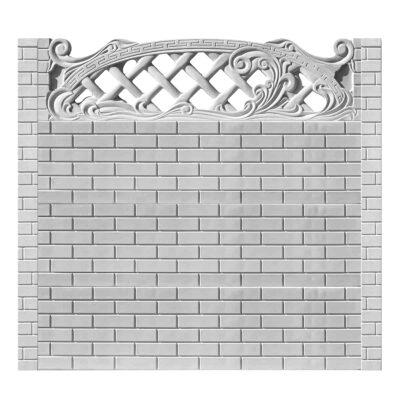 Gard beton model CARAMIDA - 200 cm inaltime - Cod Cod 4OMC - cu placa ornamentala