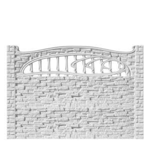 Gard beton model LAYER 2 - 150 cm inaltime - Cod 3O2MP - cu placa ornamentala