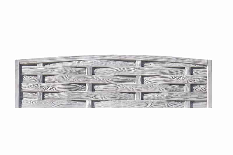 Gard beton model LEMN IMPLETIT - 150 cm inaltime - Cod 3OML cu placa ornamentala