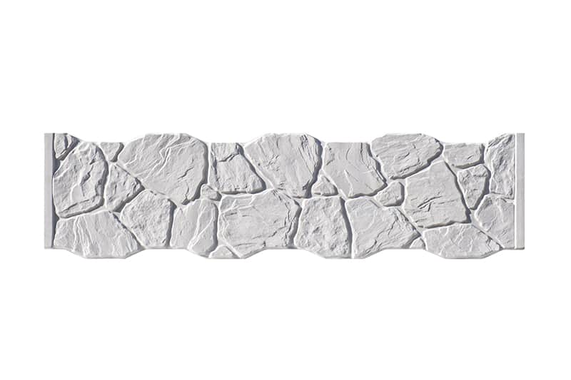 Gard beton model PIATRA MARE - 200 cm inaltime - Cod 4OMP - cu placa ornamentala
