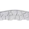 Gard beton model PIATRA MARE NOU - 150 cm inaltime - Cod 3OMP - cu placa ornamentala