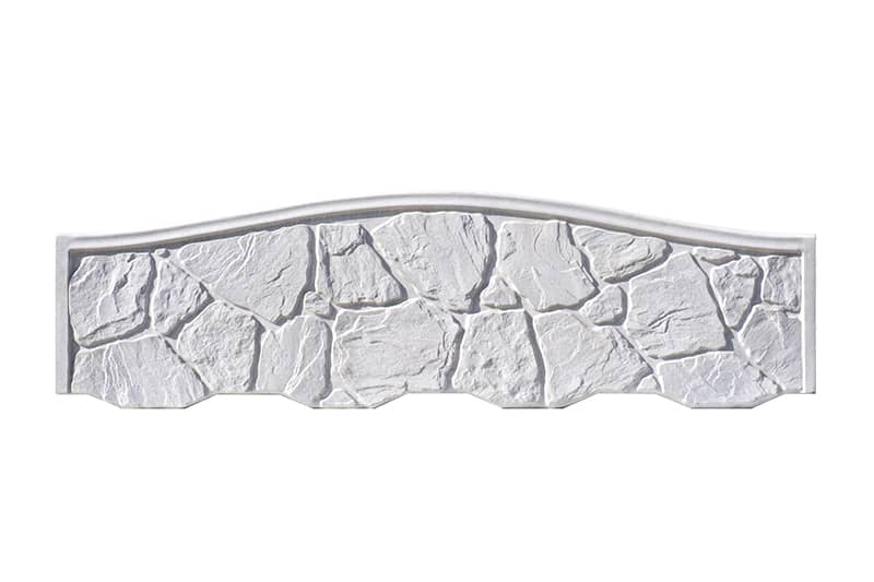 Gard beton model PIATRA MARE NOU - 200 cm inaltime - Cod 4OMP - cu placa ornamentala