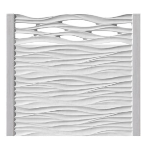 Gard beton 3D - 200 cm inaltime - Cod 3D-4OS - cu placa ornamentala
