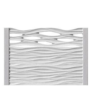 Gard beton 3D - 150 cm inaltime - Cod 3D-3OD cu placa ornamentala